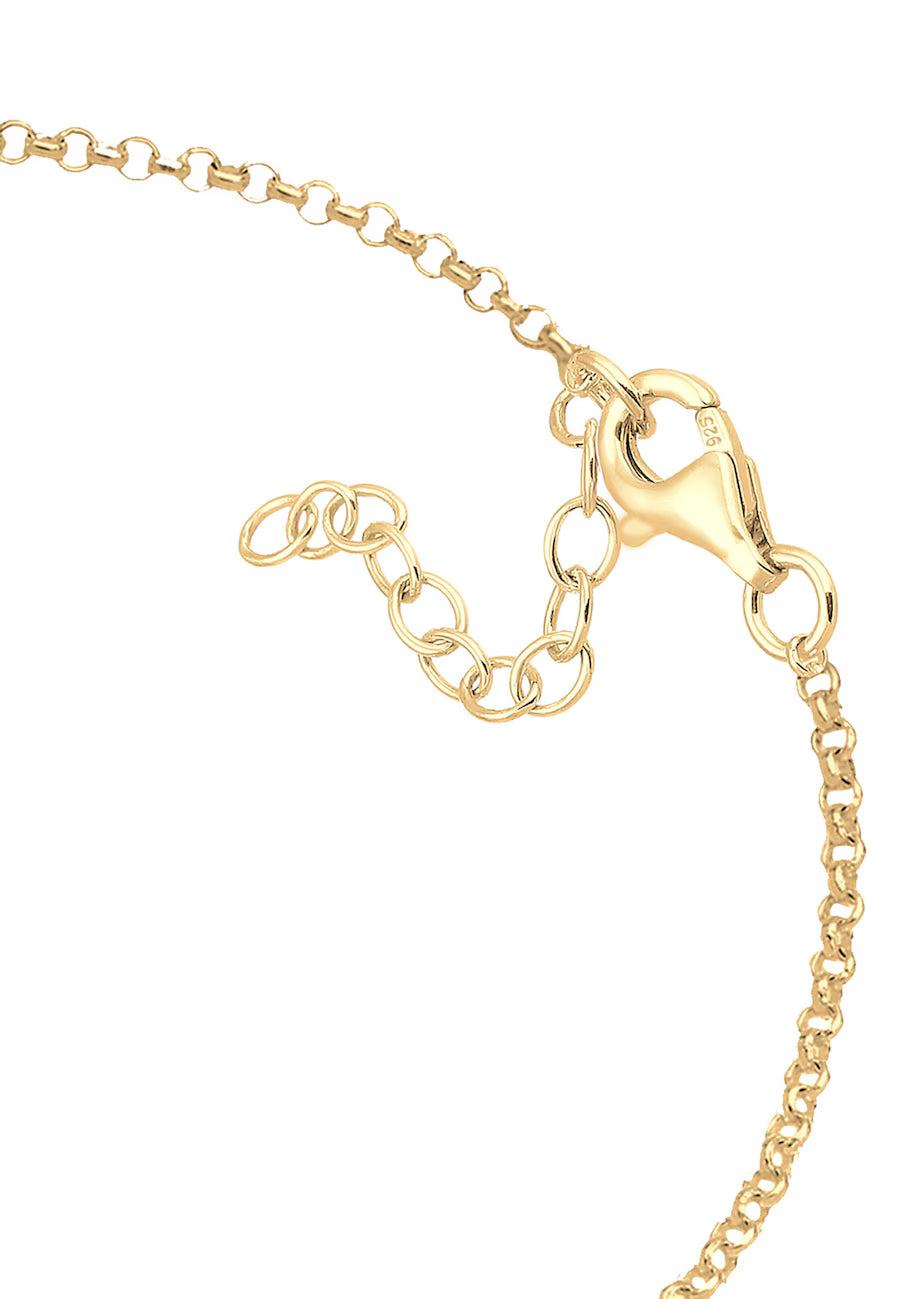 Elli Elli Armband Halbmond Astro Mondstein 925 Silber vergoldet