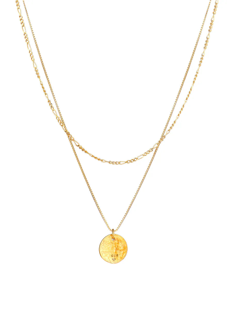 Elli Layer Plättchen Figaro Boho 2-lagig 925 Silber