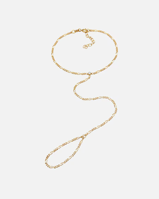 Elli Elli Armband Handchain Handkette Figaro 925 Silber