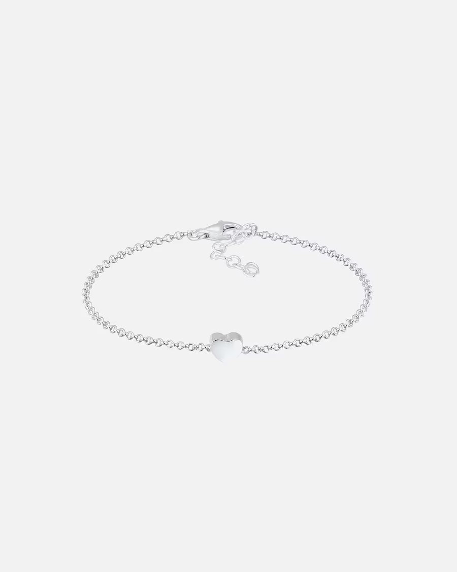 Elli Basic Trend Erbskette Herz Love Liebe 925 Silber