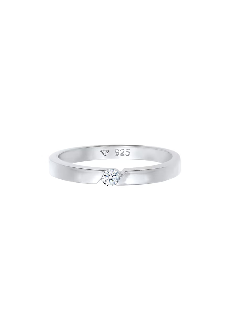 Elli DIAMONDS Verlobungsring Diamant (0.06 ct.) 925 Silber