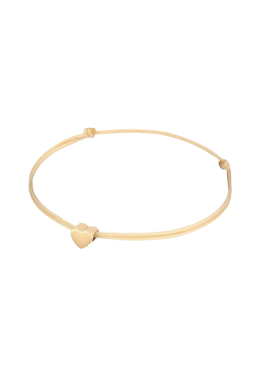 Elli Herz Liebe Trend Textilband 925 Silber