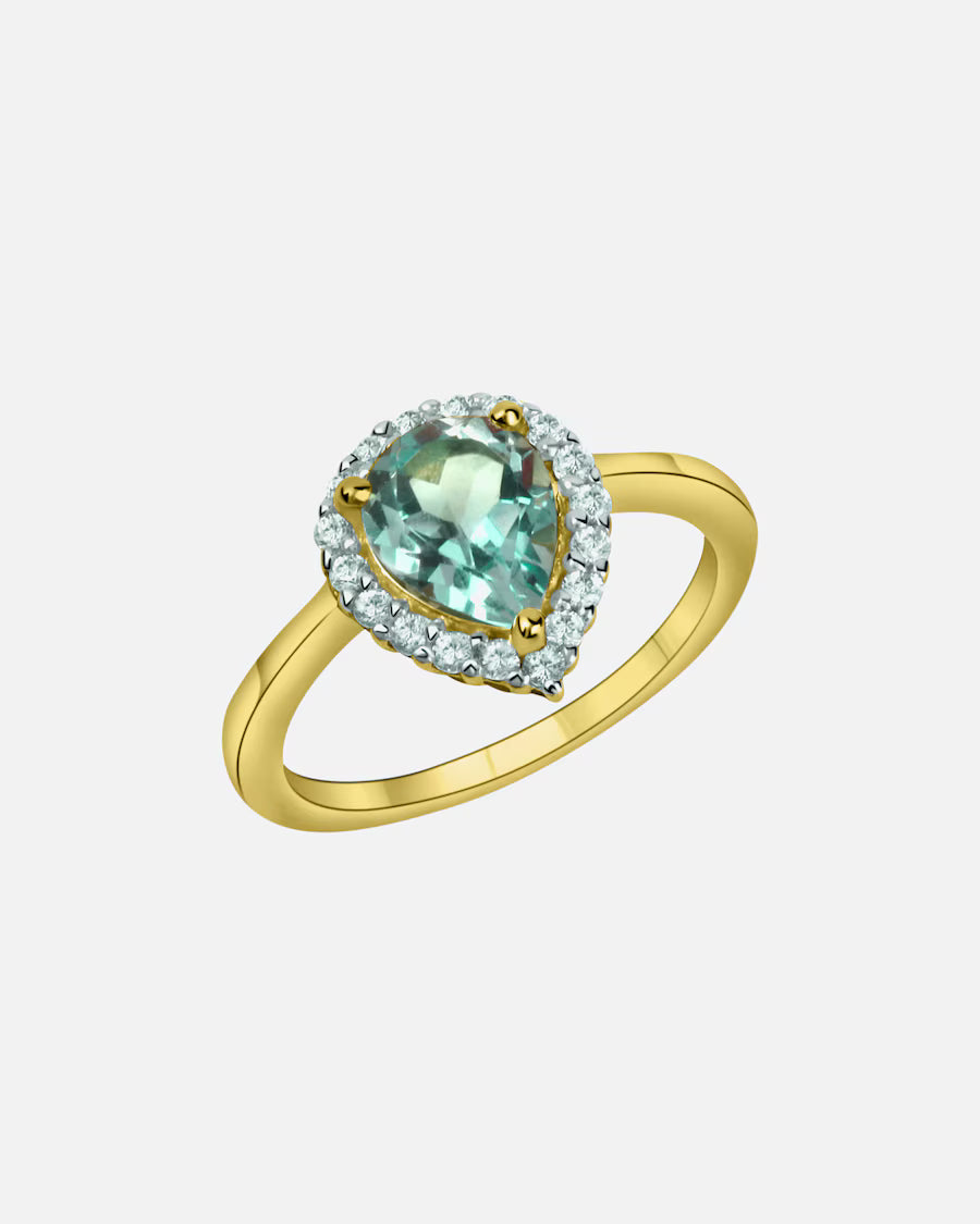 Fascination by Ellen K. Ring 585/- Gold Blautopas beh. blau