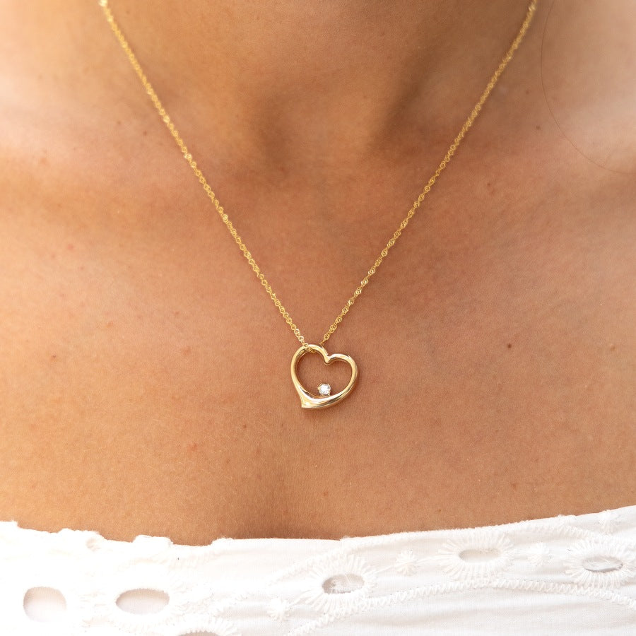 Fascination by Ellen K. Halskette 333/- Gold Zirkonia weiß