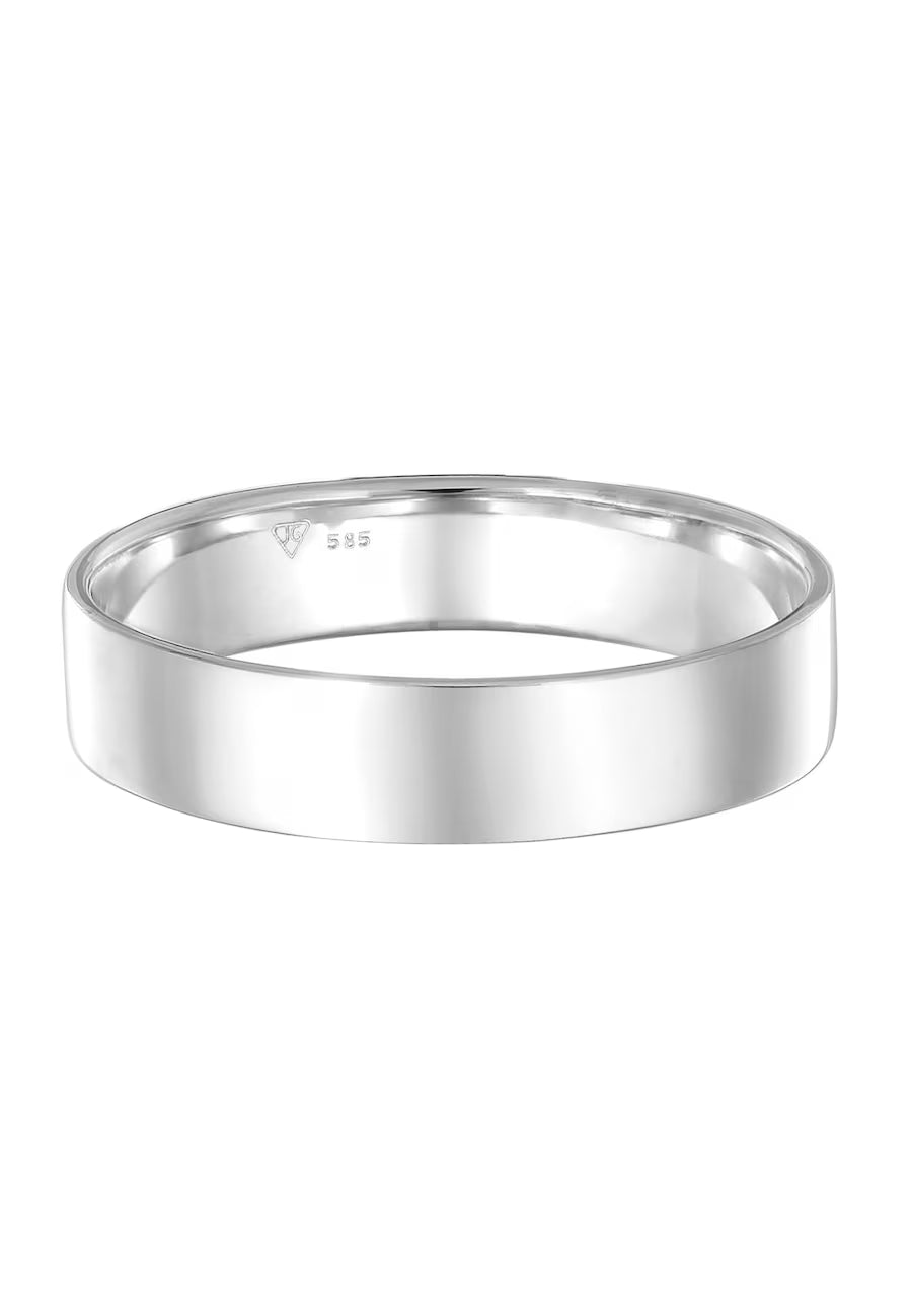 Elli PREMIUM Bandring Trauring Basic 585 Weißgold