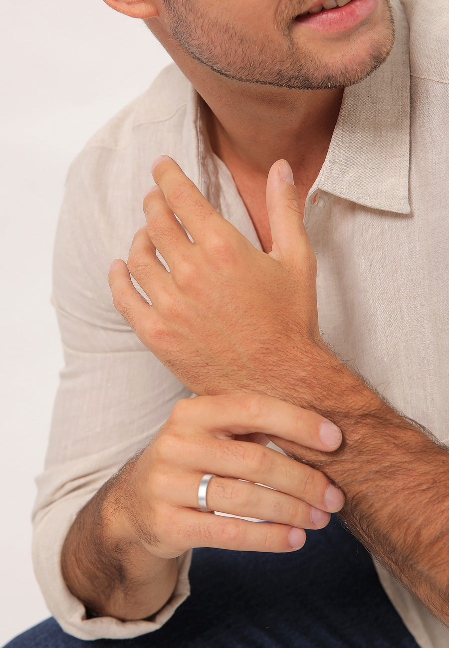 Elli PREMIUM Bandring Trauring Basic 585 Weißgold