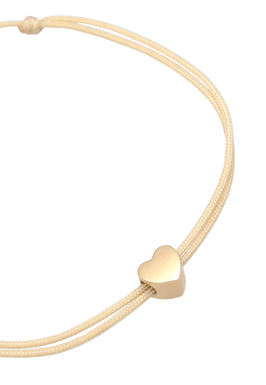 Elli Herz Liebe Trend Textilband 925 Silber