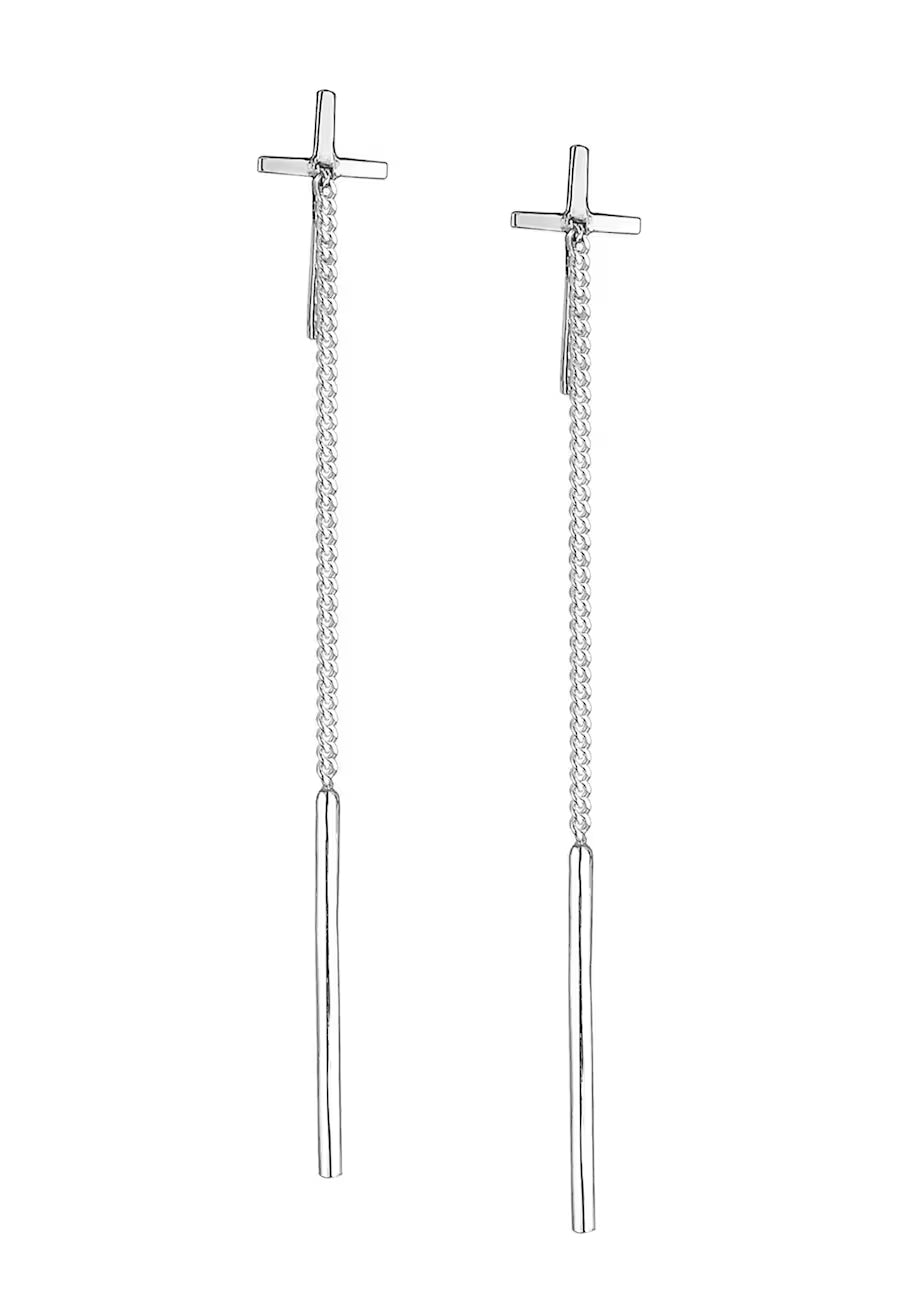 Elli Ohrhänger Kreuz Symbol Geo Blogger 925er Silber