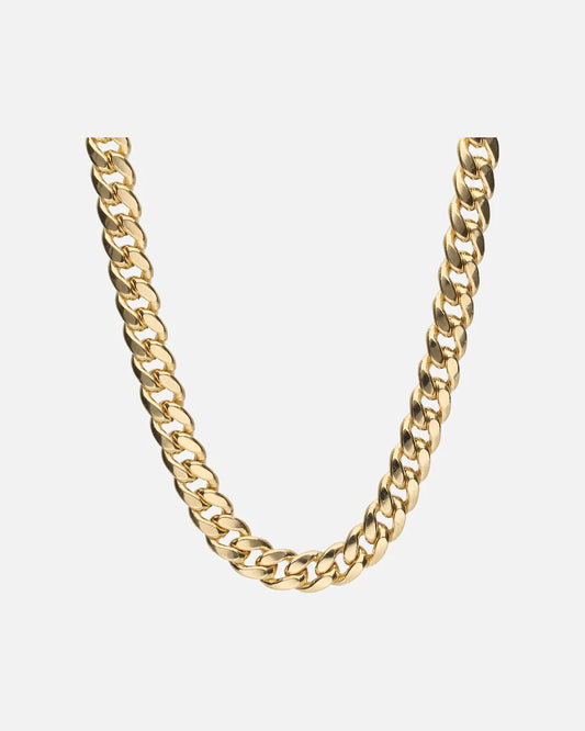 Luigi Merano Kette Panzerkette, teilmassiv, Gold 585