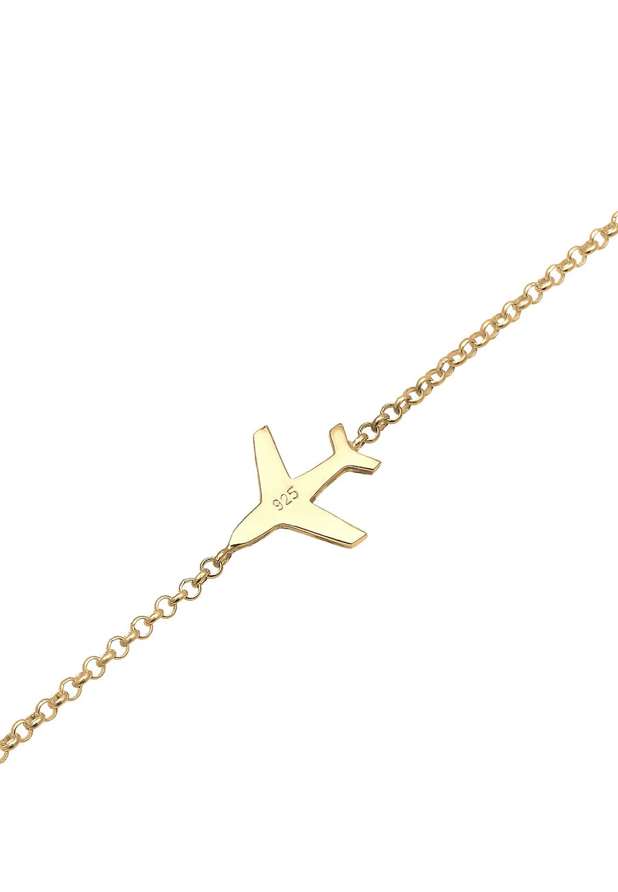 Elli Basic Erbskette Flugzeug Travel Reise 925 Silber