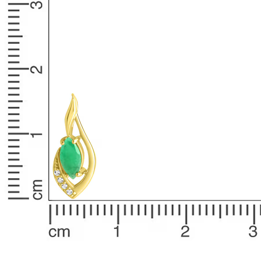 Fascination by Ellen K. Anhänger 585/- Gold Smaragd grün